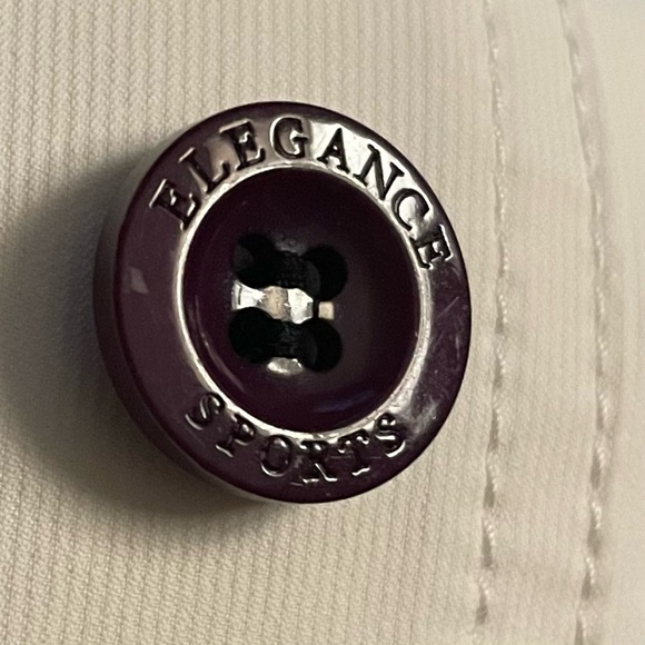 Elegance Sports Paris Tennis Skirt with Built In Shorts, Buttons, White, Small - Picture 12 of 16